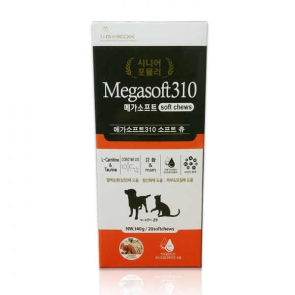 메가소프트310 소프트츄 20p(4p×5봉)-140g-강아지용품-애견용품-멍뭉이마트