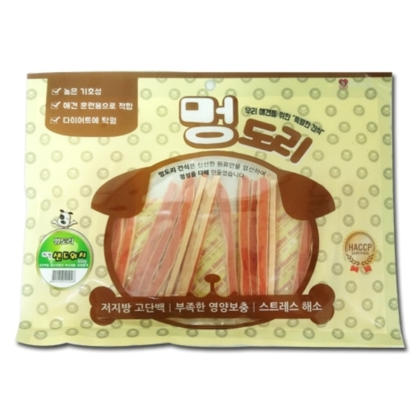 멍도리 어포 치킨 샌드위치 300g-강아지용품-애견용품-멍뭉이마트
