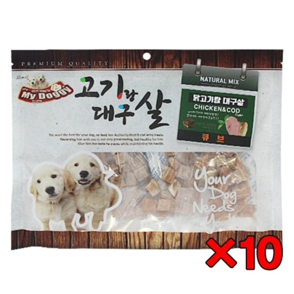 마이도기 큐브 닭고기랑 대구살 300g(특가할인10개묶음)-강아지용품-애견용품-멍뭉이마트