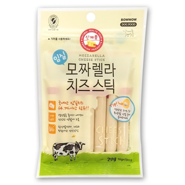 바우와우 모짜렐라 치즈 소세지 70g(7p)-강아지용품-애견용품-멍뭉이마트
