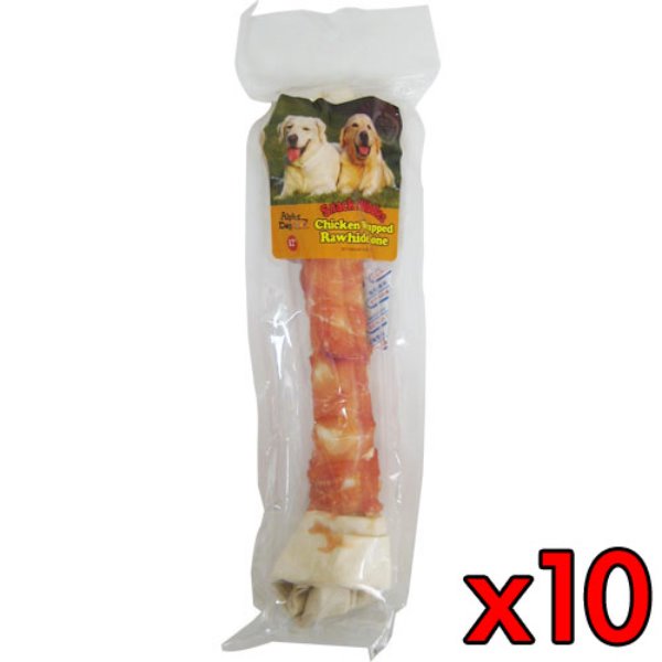 알파독 치킨말이 껌 30cm 1p (빅세일 10개묶음)-강아지용품-애견용품-멍뭉이마트