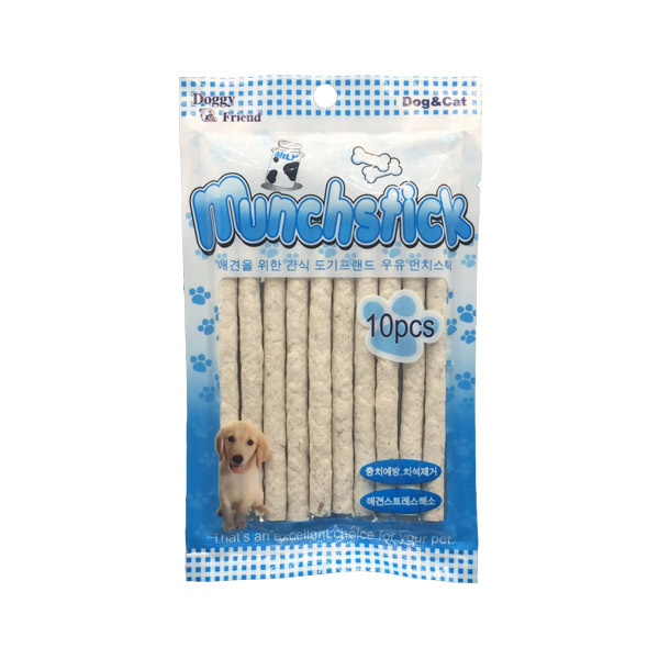 도기프랜드 우유 먼치스틱 껌 10p-강아지용품-애견용품-멍뭉이마트