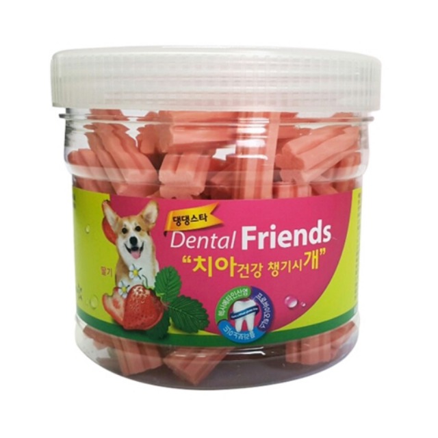 댕댕스타 덴탈프랜즈 딸기 300g-강아지용품-애견용품-멍뭉이마트