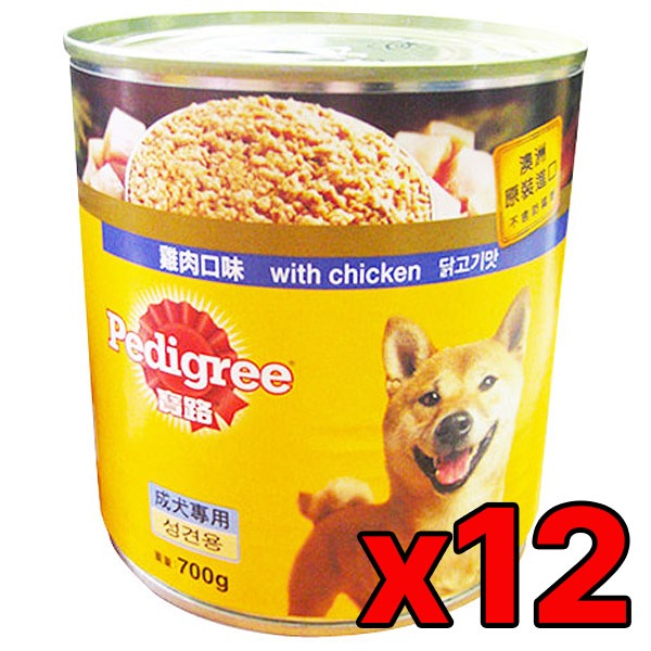 페디그리 닭고기 성견용 캔 700g (12개)-강아지용품-애견용품-멍뭉이마트