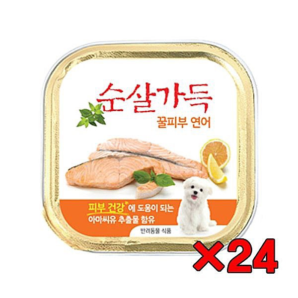 순살가득 꿀피부 연어 100g (24개)-강아지용품-애견용품-멍뭉이마트